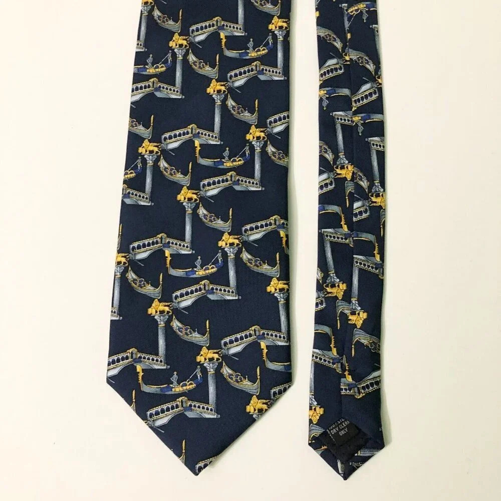 Antiche Seterie Fiorentine Silk Tie Necktie Made In Italy